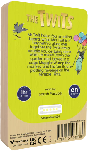 The Twits - VoxBlock Audiobook - Audiobook from The Bookhouse Broughty Ferry- Just £12.99! Shop now