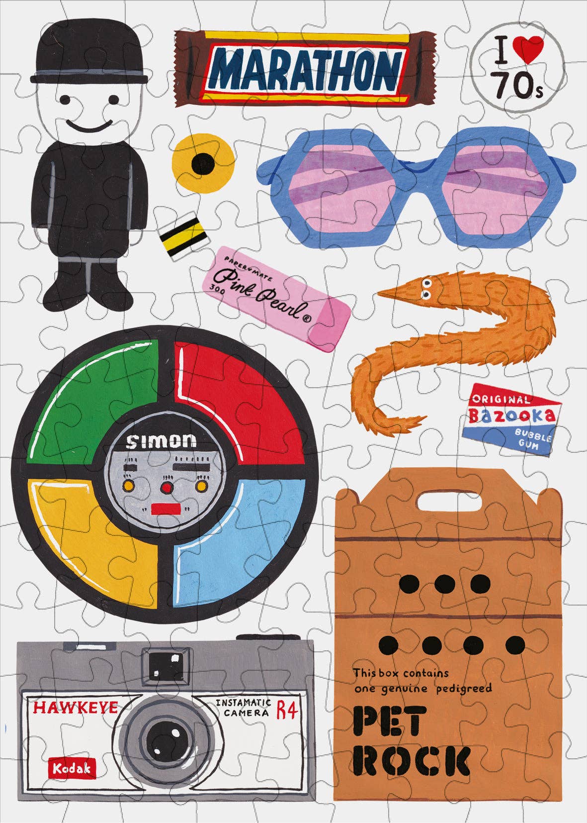 Retro 70's - 99 Piece Mini Jigsaw Puzzle - from The Bookhouse Broughty Ferry- Just £5.99! Shop now