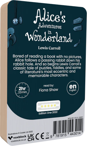Alice's Adventures In Wonderland - VoxBlock Audiobook - Audiobook from The Bookhouse Broughty Ferry- Just £9.99! Shop now
