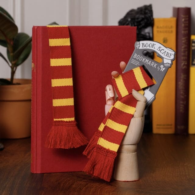 Book Scarf Bookmark - Burgundy & Yellow - Book from The Bookhouse Broughty Ferry- Just £6.99! Shop now