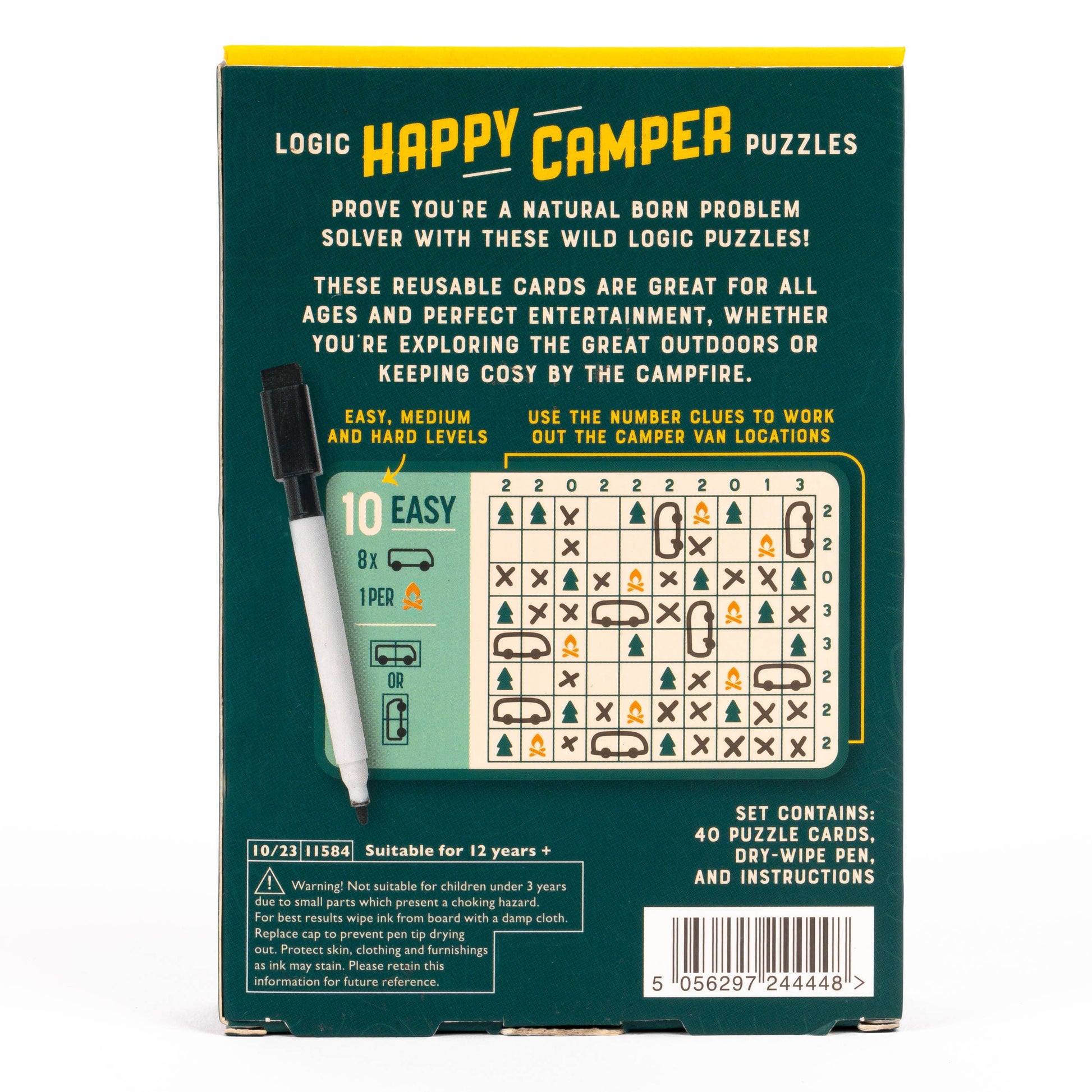 Happy Camper Logic Puzzles -  from The Bookhouse Broughty Ferry- Just £6! Shop now
