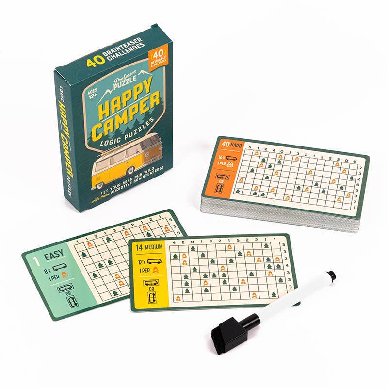 Happy Camper Logic Puzzles -  from The Bookhouse Broughty Ferry- Just £6! Shop now