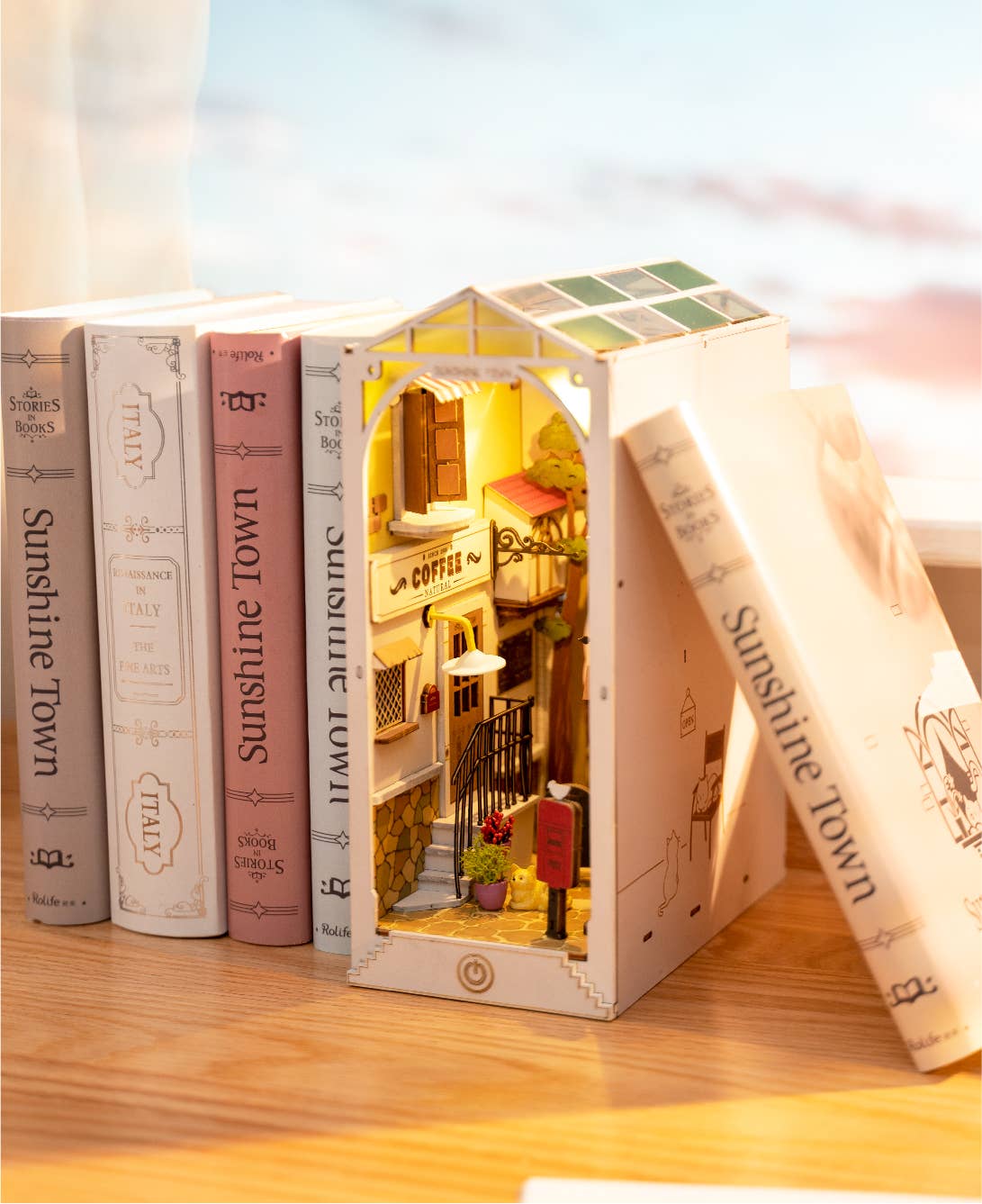 DIY Book Nook Bookend - Sunshine Town -  from The Bookhouse Broughty Ferry- Just £39.95! Shop now