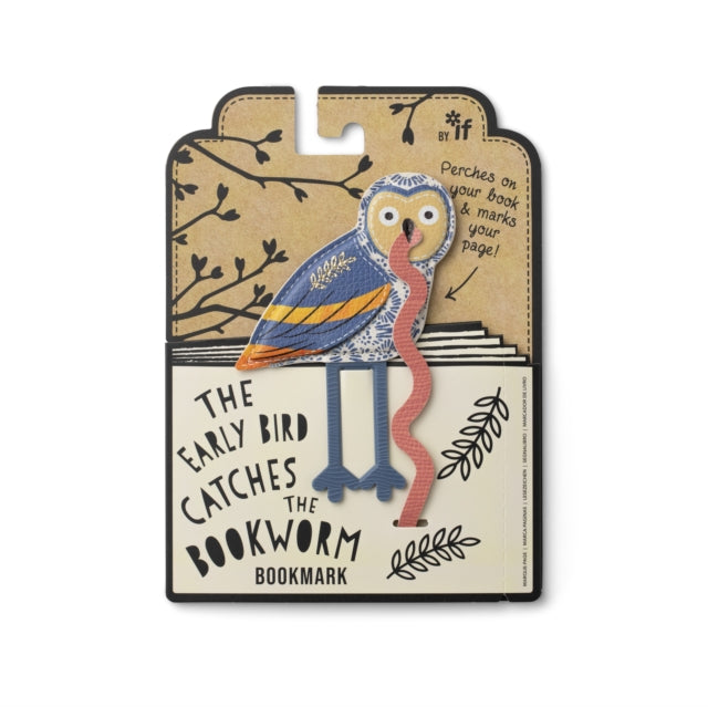 Early Bird Catches the Bookworm Bookmark - Owl - Gift from The Bookhouse Broughty Ferry- Just £9.99! Shop now