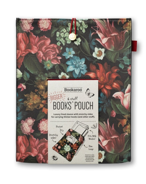 Bookaroo Books & Stuff Pouch - Dark Floral - Gifts and Toys from The Bookhouse Broughty Ferry- Just £24.99! Shop now