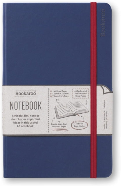 Bookaroo Notebook (A5) Journal - Navy - Book from The Bookhouse Broughty Ferry- Just £9.99! Shop now