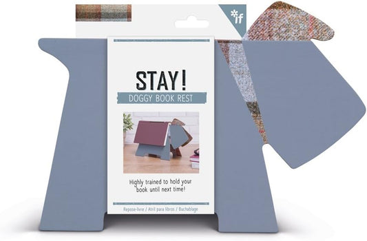 STAY Doggy Book Rest - Blue - Gift from The Bookhouse Broughty Ferry- Just £6.99! Shop now