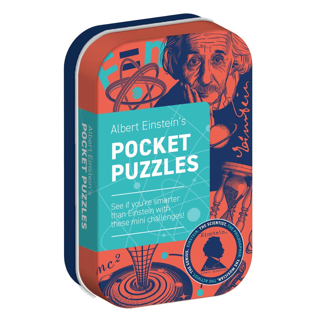 Einstein's Puzzle Challenges Set of 50 in Tin -  from The Bookhouse Broughty Ferry- Just £5! Shop now