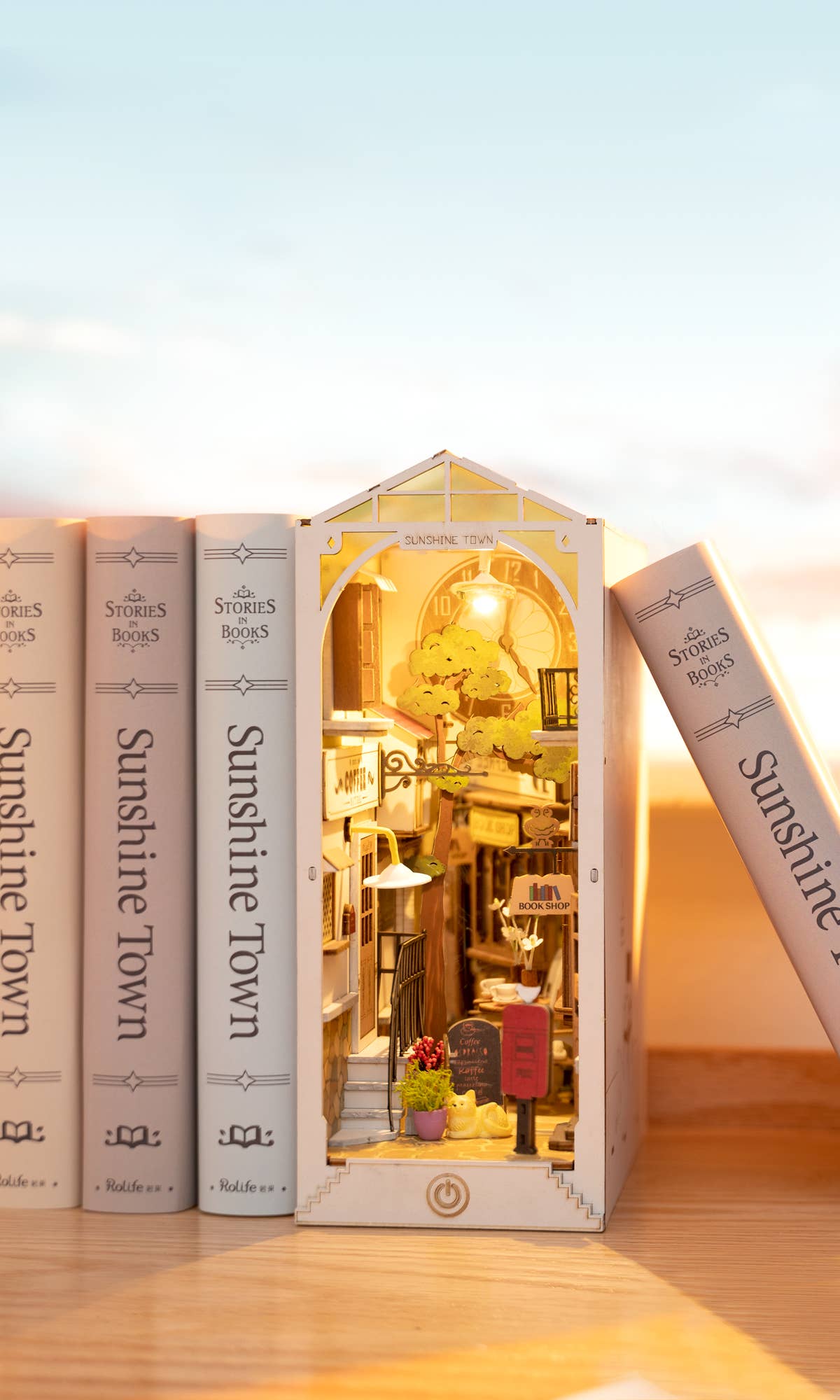 DIY Book Nook Bookend - Sunshine Town -  from The Bookhouse Broughty Ferry- Just £39.95! Shop now