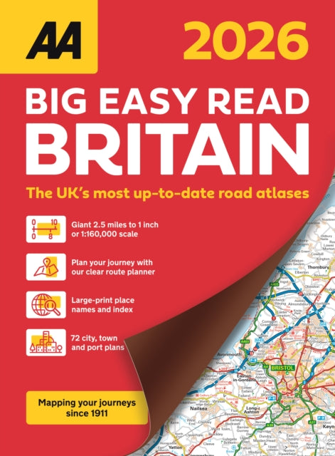 AA Big Easy Read Atlas Britain 2026 - Book from The Bookhouse Broughty Ferry- Just £16.99! Shop now