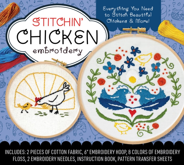 Stitchin' Chicken Embroidery Kit - Book from The Bookhouse Broughty Ferry- Just £16.99! Shop now