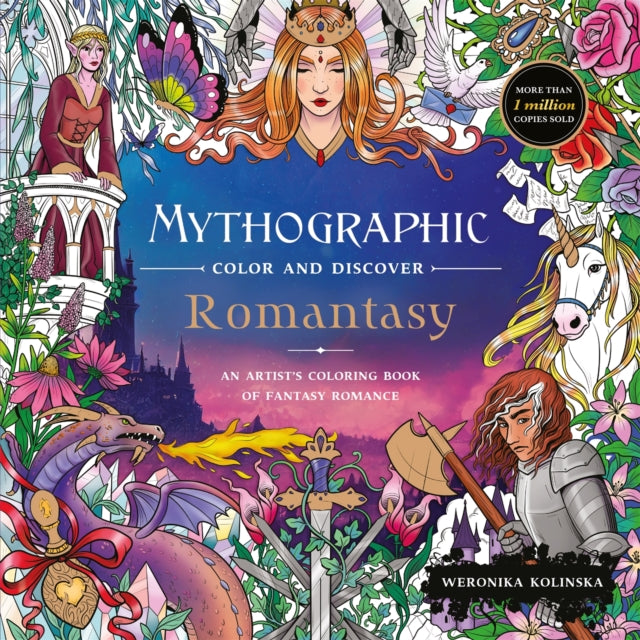 Mythographic Colour and Discover: Romantasy : An Artist’s Colouring Book of Fantasy Romance - Book from The Bookhouse Broughty Ferry- Just £14.99! Shop now