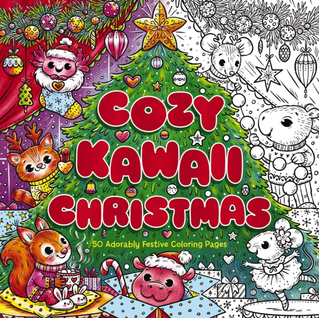 Cozy Kawaii Christmas : 50 Adorably Festive Coloring Pages - Book from The Bookhouse Broughty Ferry- Just £8.99! Shop now
