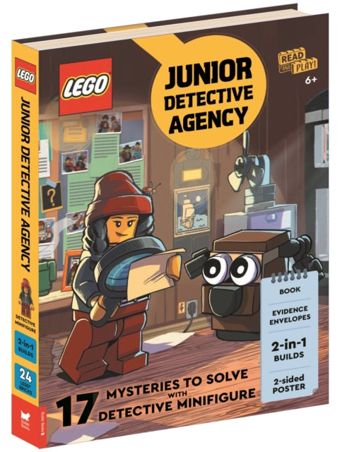 LEGO®  Books: Junior Detective Agency (with detective minifigure, dog mini-build, 2-sided poster, play scene, evidence envelopes and LEGO elements) - Book from The Bookhouse Broughty Ferry- Just £22.99! Shop now