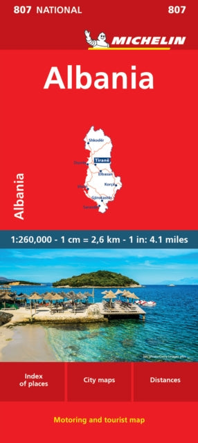 Albania - Michelin National Map 807 - Book from The Bookhouse Broughty Ferry- Just £6.99! Shop now