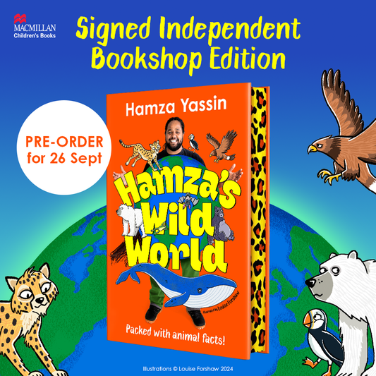 Hamza's Wild World - SIGNED INDEPENDENT BOOKSHOP EDITION WITH SPRAYED EDGE - Book from The Bookhouse Broughty Ferry- Just £13.49! Shop now