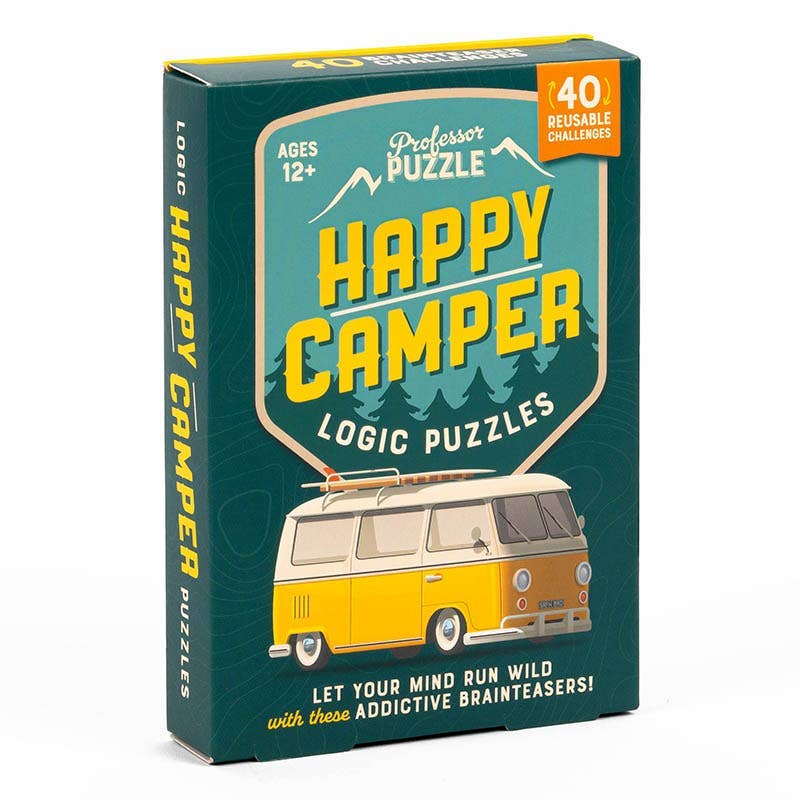 Happy Camper Logic Puzzles -  from The Bookhouse Broughty Ferry- Just £6! Shop now