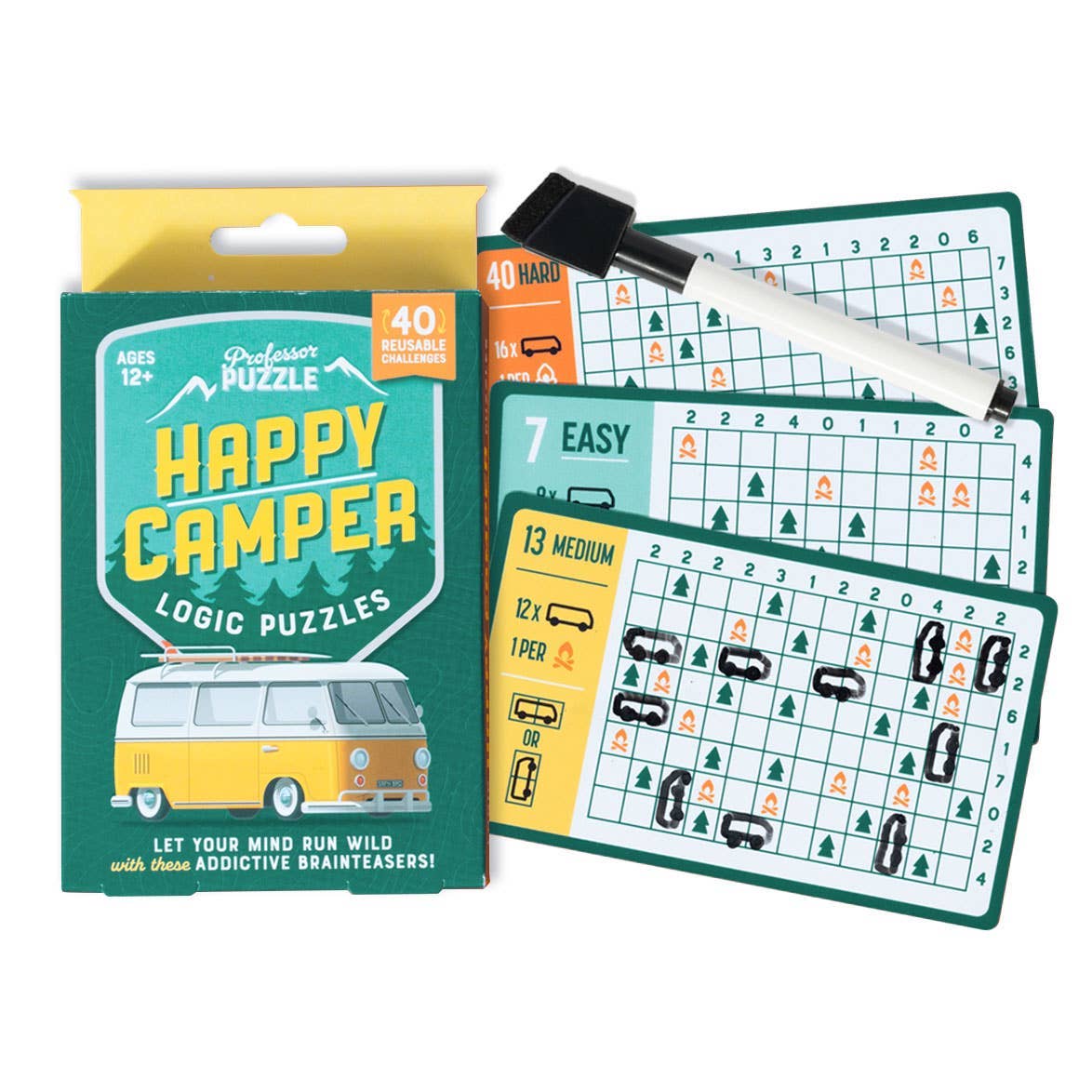 Happy Camper Logic Puzzles -  from The Bookhouse Broughty Ferry- Just £6! Shop now