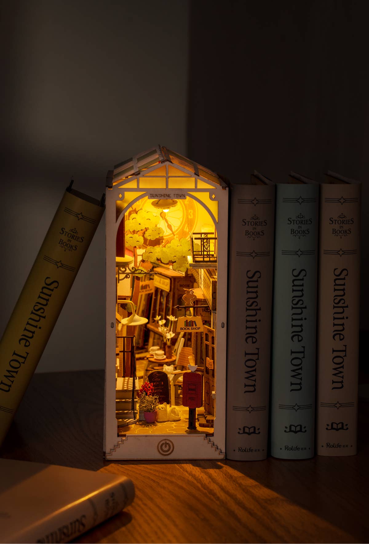 DIY Book Nook Bookend - Sunshine Town -  from The Bookhouse Broughty Ferry- Just £39.95! Shop now