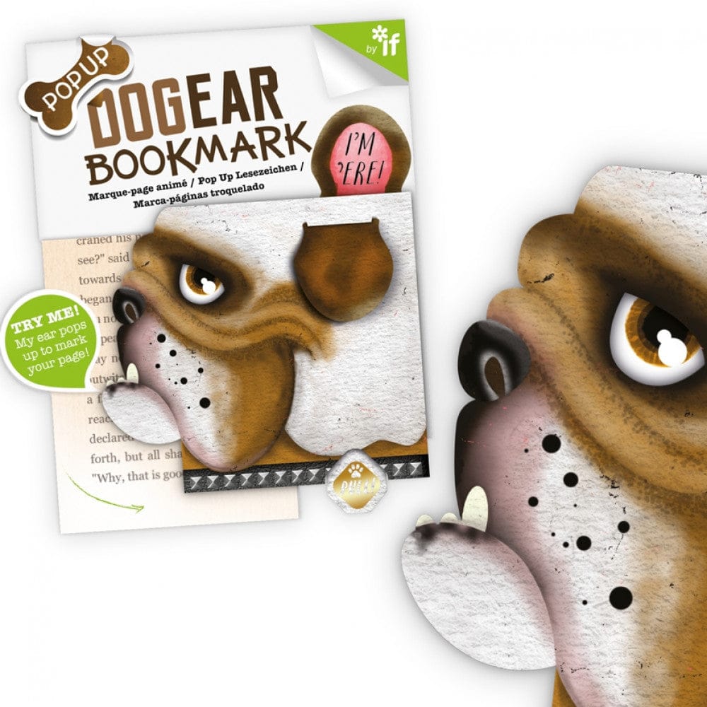 Dog Ear Pop Up Bookmark - Stanley (Bulldog) - Gift