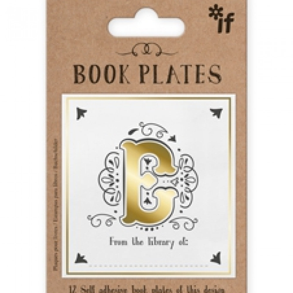 LETTER BOOK PLATES - E - Gift from The Bookhouse Broughty Ferry- Just £2.99! Shop now