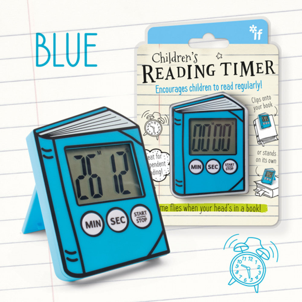 CHILDRENS READING TIMER - BLUE - Gift from The Bookhouse Broughty Ferry- Just £8.99! Shop now