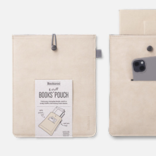 Bookaroo Books & Stuff Pouch - Cream - Gift from The Bookhouse Broughty Ferry- Just £19.99! Shop now