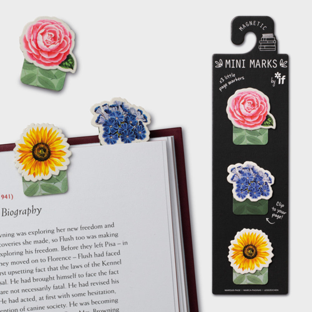 MAGNETIC MINI MARKS - Flowers - Gift from The Bookhouse Broughty Ferry- Just £3.99! Shop now