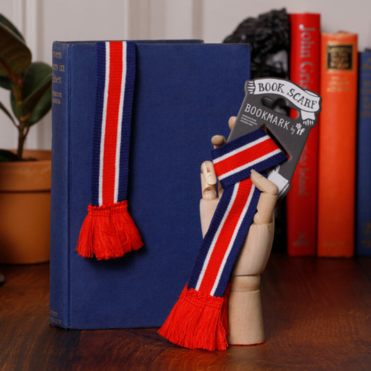 Book Scarf Bookmarks - Red, White and Blue - Gift from The Bookhouse Broughty Ferry- Just £6.99! Shop now