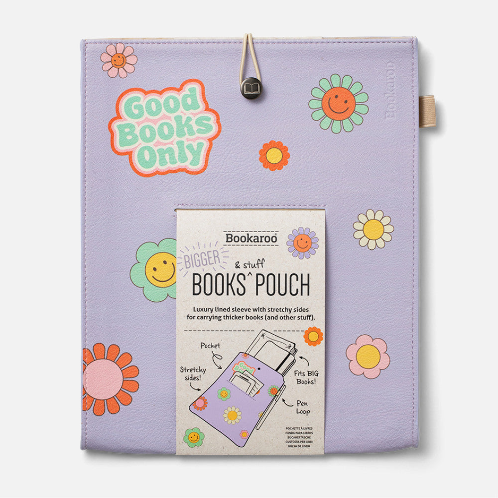 Bigger Books Pouch - Good Vibes Only - Book Accessory from The Bookhouse Broughty Ferry- Just £24.99! Shop now