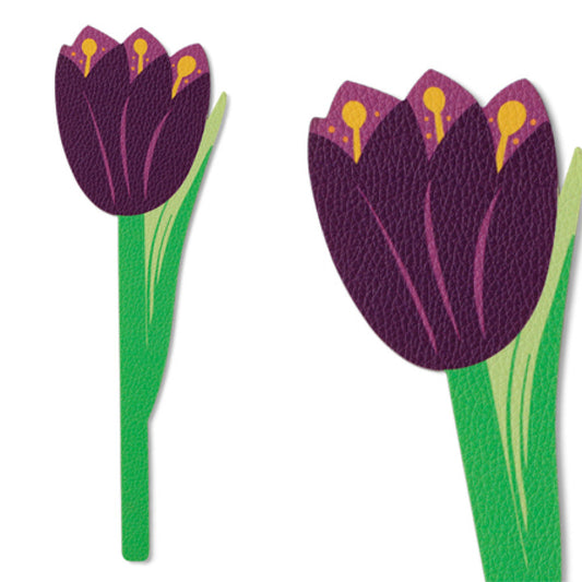 FLOWER BOOKMARK - PURPLE TULIP - Bookmark from The Bookhouse Broughty Ferry- Just £5.99! Shop now