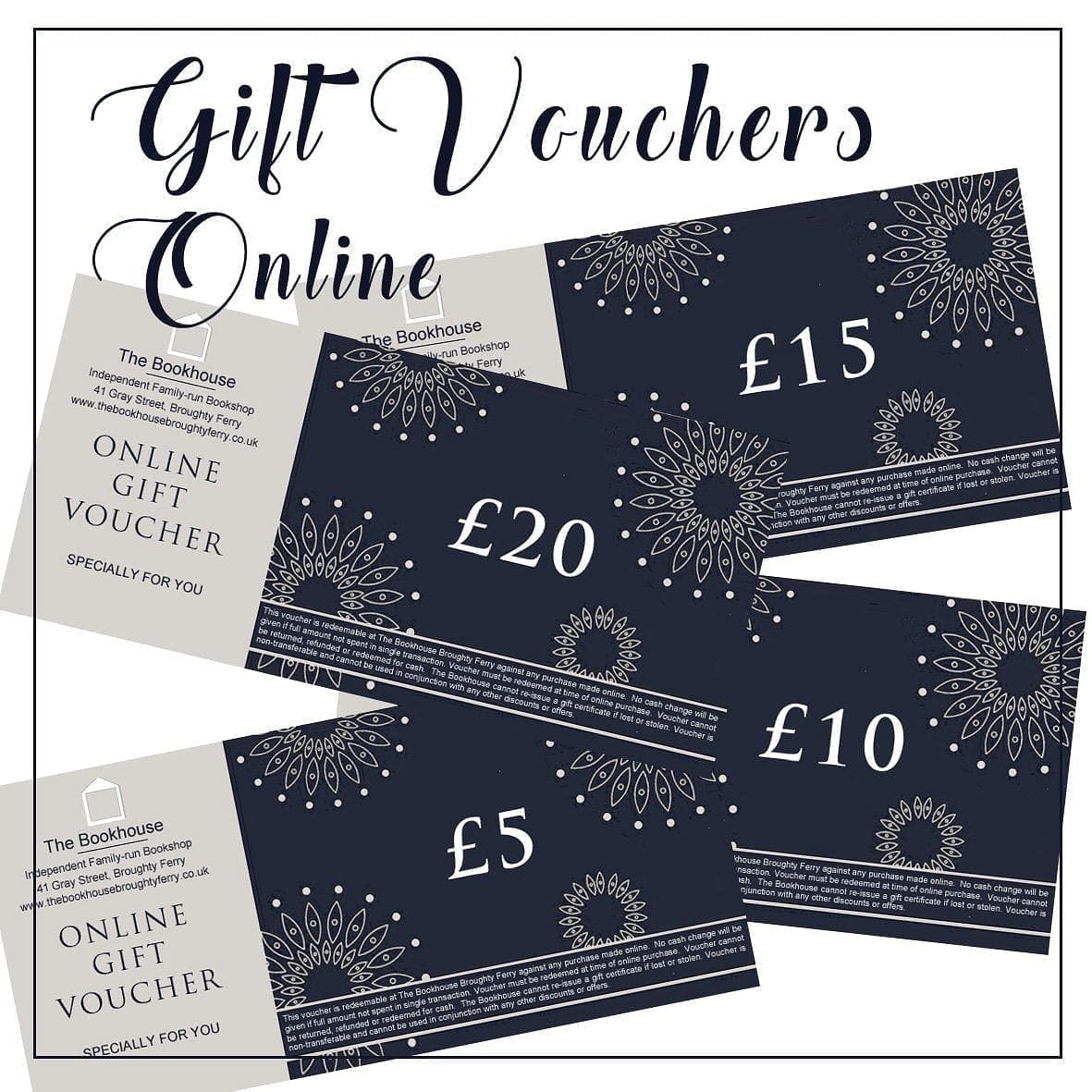 Online Gift Voucher - Gift Cards from The Bookhouse Broughty Ferry- Just £5! Shop now
