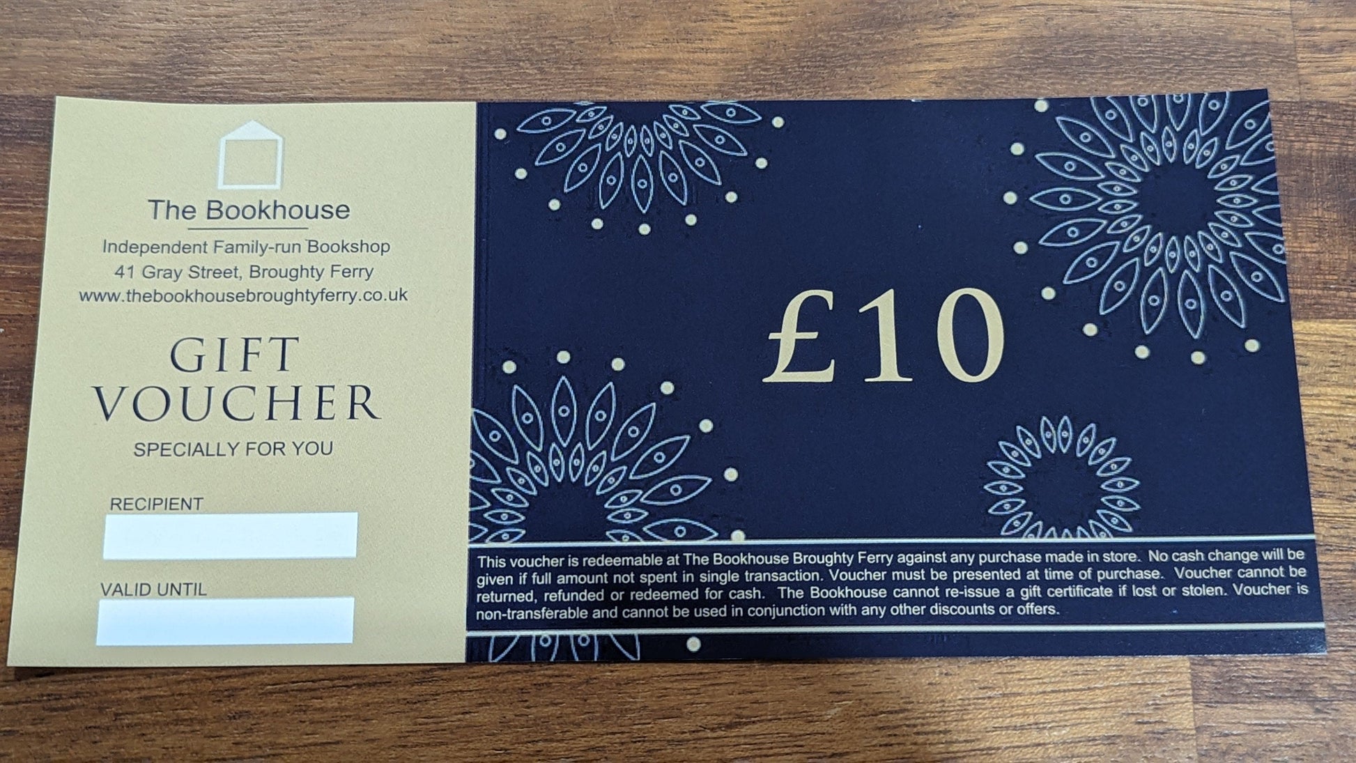 Physical Gift Voucher - Gift Cards