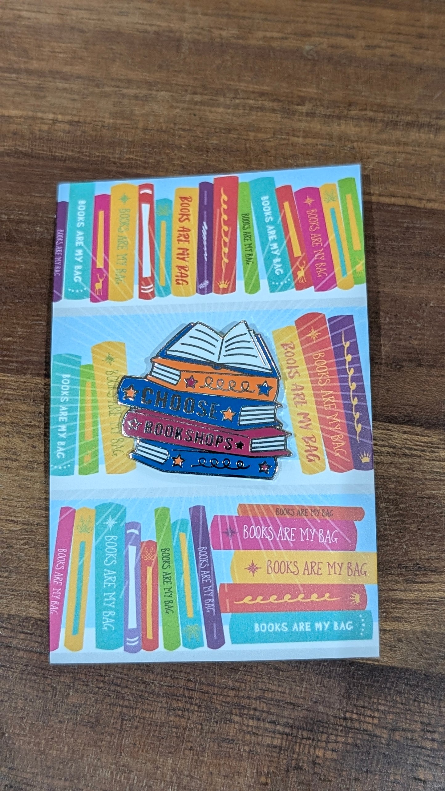 "Choose Bookshops" Enamel Pin Badge -  from The Bookhouse Broughty Ferry- Just £1.50! Shop now