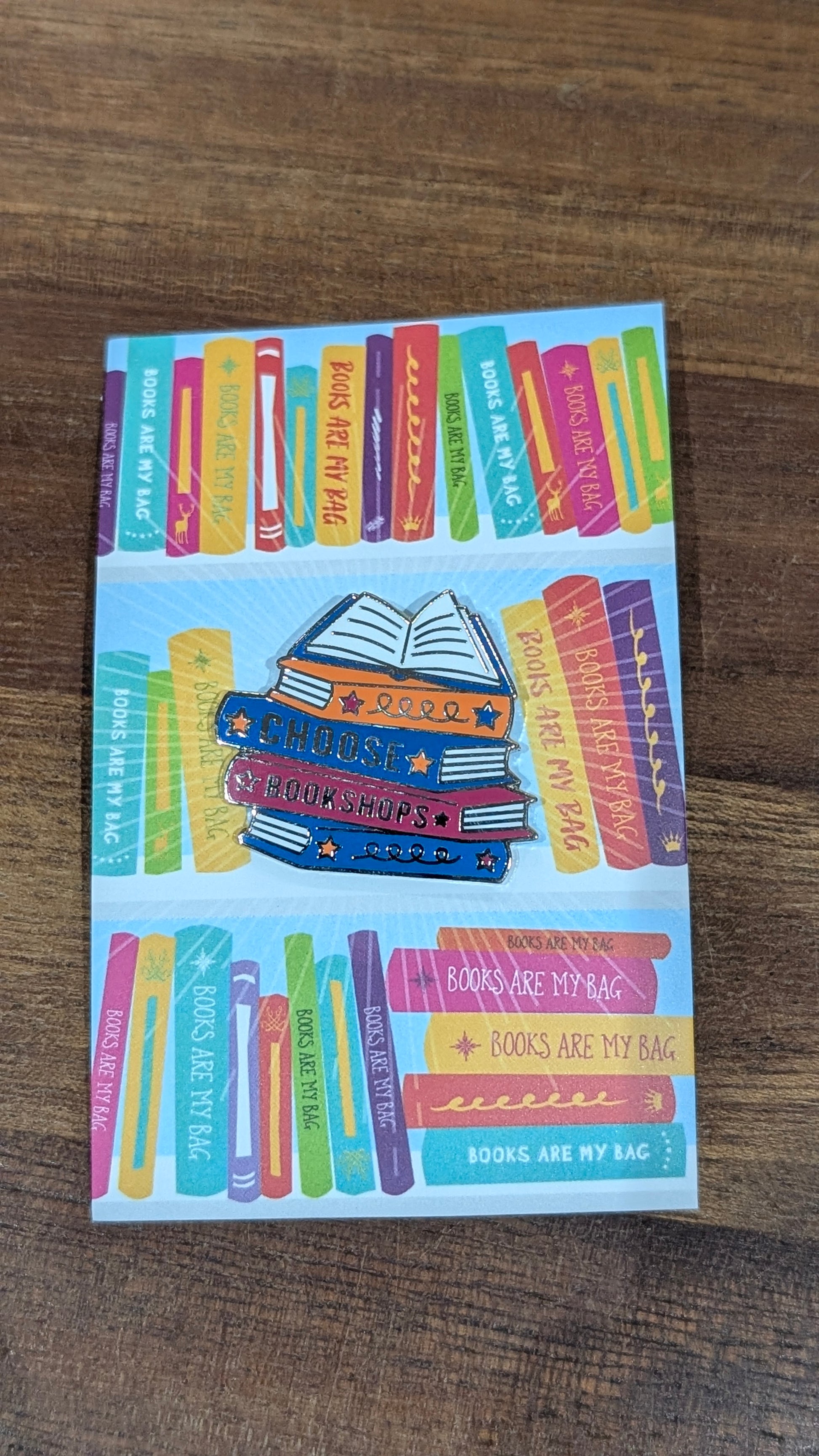 "Choose Bookshops" Enamel Pin Badge -  from The Bookhouse Broughty Ferry- Just £1.50! Shop now
