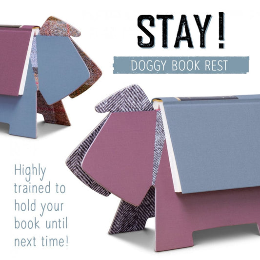 STAY Doggy Book Rest - Purple - Gift from The Bookhouse Broughty Ferry- Just £6.99! Shop now