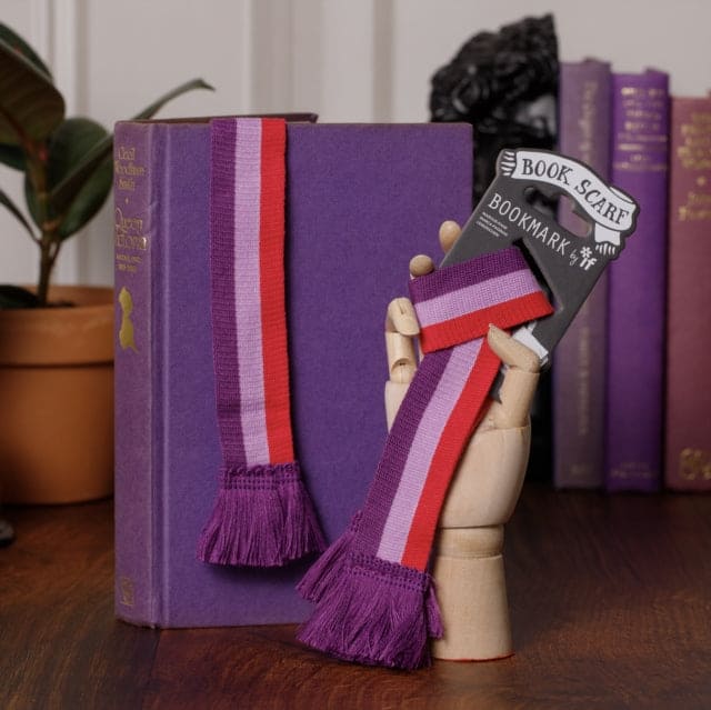 Book Scarf Bookmark - Pink & Purple-5035393329037