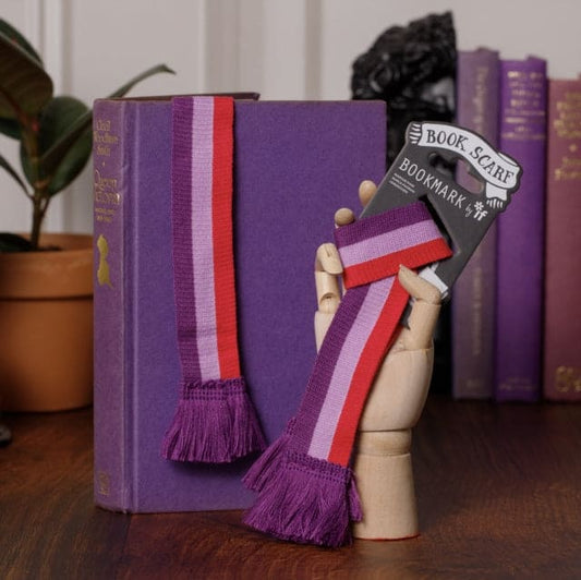 Book Scarf Bookmark - Pink & Purple - Book from The Bookhouse Broughty Ferry- Just £6.99! Shop now