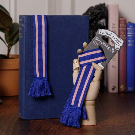 Book Scarf Bookmark - Blue & Pink - Book from The Bookhouse Broughty Ferry- Just £6.99! Shop now