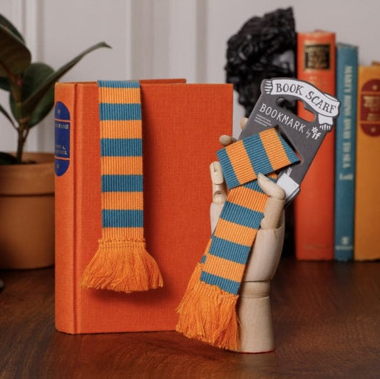 Book Scarf Bookmark - Teal & Orange - Book from The Bookhouse Broughty Ferry- Just £6.99! Shop now