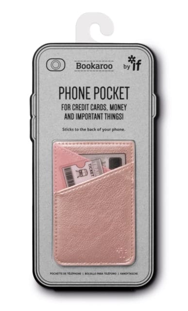 Bookaroo Phone Pocket - Rose Gold - Book from The Bookhouse Broughty Ferry- Just £6.99! Shop now