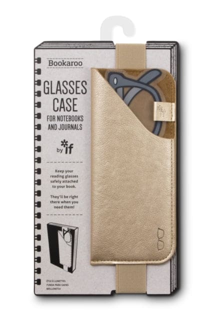 Bookaroo Glasses Case - Gold-5035393412050