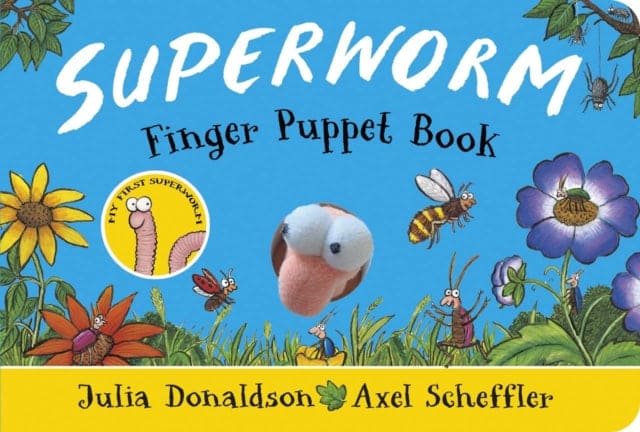 Superworm Finger Puppet Book - the wriggliest, squiggliest superhero ever! - Book from The Bookhouse Broughty Ferry- Just £8.99! Shop now