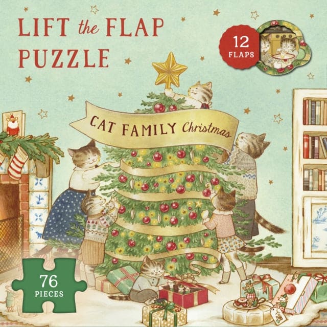 Cat Family Christmas Lift-the-Flap Puzzle : Count down to Christmas: 12 flaps: 76 pieces Volume 2 - Book from The Bookhouse Broughty Ferry- Just £14.99! Shop now