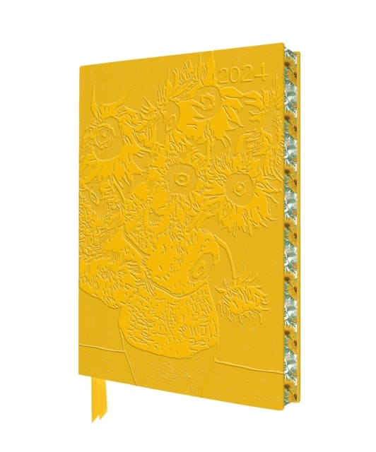 Vincent van Gogh: Sunflowers 2024 Artisan Art Vegan Leather Diary - Page to View with Notes - Book from The Bookhouse Broughty Ferry- Just £10.99! Shop now