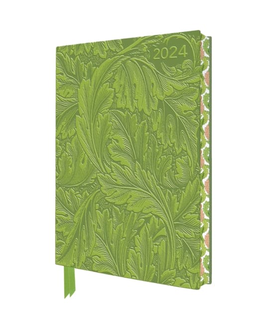 William Morris: Acanthus 2024 Artisan Art Vegan Leather Diary - Page to View with Notes - Book from The Bookhouse Broughty Ferry- Just £10.99! Shop now