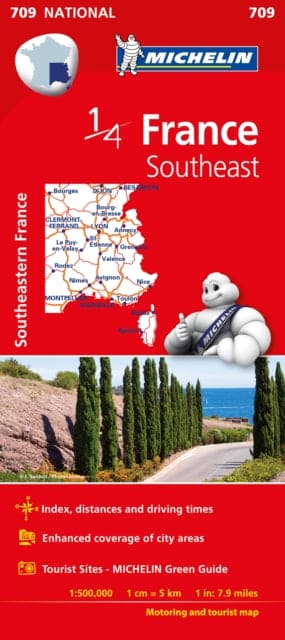 Southeastern France - Michelin National Map 709 : Map-9782067200739