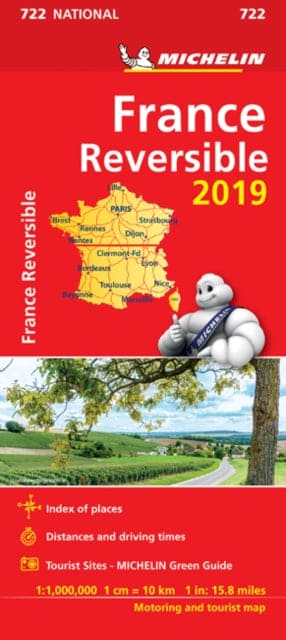 France - reversible 2019 - Michelin National Map 722 : Map - Book from The Bookhouse Broughty Ferry- Just £5.99! Shop now
