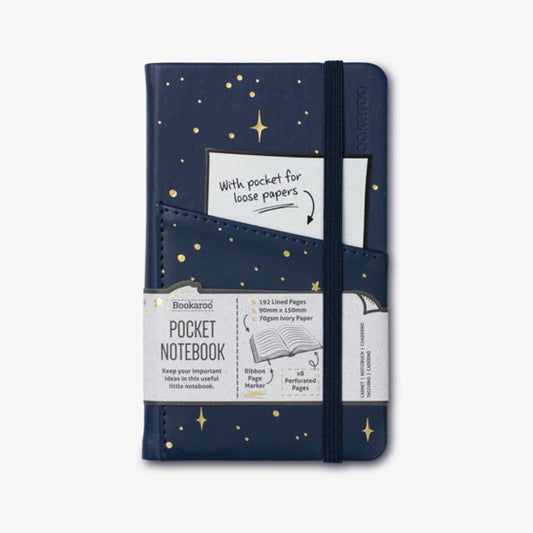 BOOKAROO POCKET NOTEBOOK MOON AND STARS - Gift from The Bookhouse Broughty Ferry- Just £9.99! Shop now