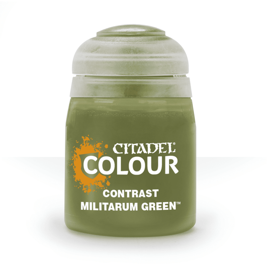 Citadel Colour Contrast: Militarum Green - Warhammer from The Bookhouse Broughty Ferry- Just £4.28! Shop now